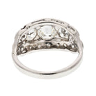 Platinum 2.50cttw Deco Diamond Three Stone Right Hand Ring