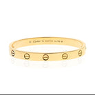 Cartier Love 18K Yellow Gold Love Bangle Size 16 Bracelet - The Back Vault