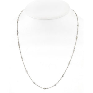 Platinum 0.50cttw Round Diamond By The Yard Necklace