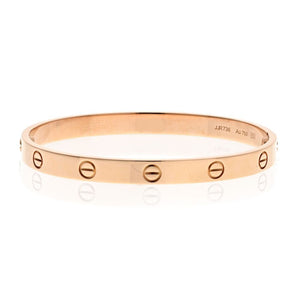 Cartier Love 18K Rose Gold Love Size 18 Bracelet