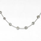 Platinum 3.70cttw Delicate Diamond By The Yard Necklace - The Back Vault