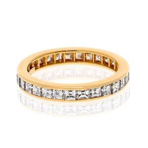 Tiffany & Co. 18K Yellow Gold 3.00cttw Asscher Cut Diamond Eternity Eternity Band