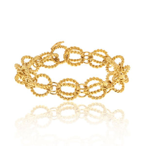 Tiffany & Co. 18K Yellow Gold Schlumberger Circle Rope Bracelet