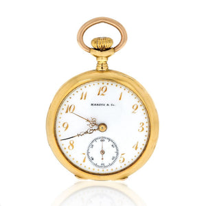 Marcus & Co. 18K Yellow Gold Victorian Pocket Women Watch