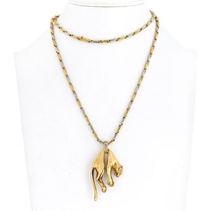 Cartier 18K Yellow Gold Iconic Hanging Panthere Necklace