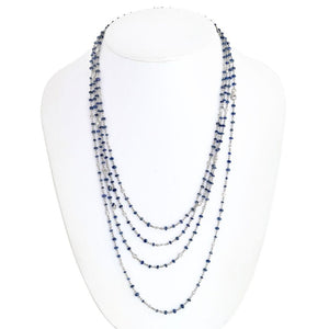 Sapphire Platinum 80 inches Sapphire By The Yard Diamonds by the Yard Necklace
