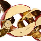 Seaman Schepps 18K Yellow Gold Coral And High Polished Wide Open Link Bracelet - The Back Vault