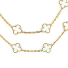 Van Cleef & Arpels Alhambra 18K Yellow Gold 20 Motif Circa 1985 White Coral Necklace