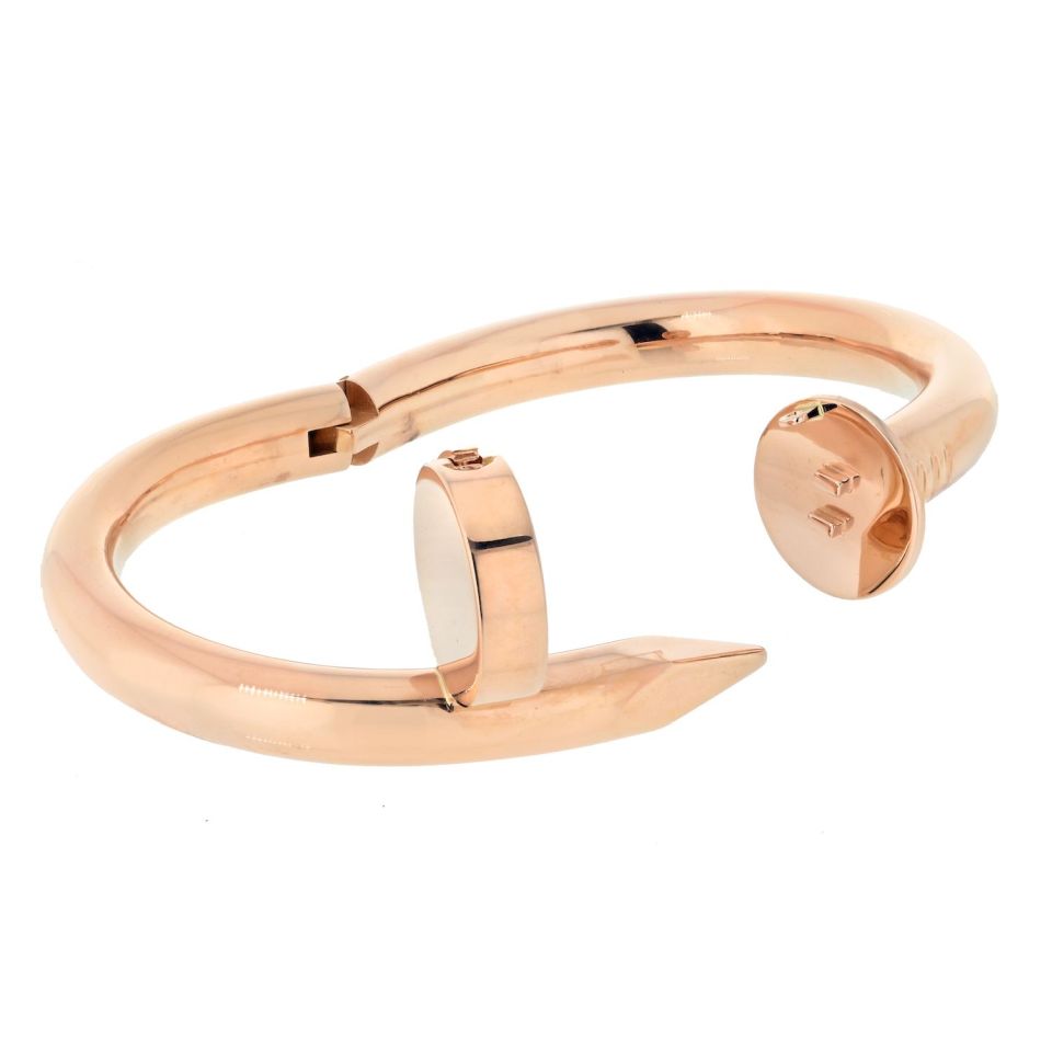 Cartier Juste Un Clou 18K Rose Gold Large Model Size 18 With Paperwork Bracelet - The Back Vault