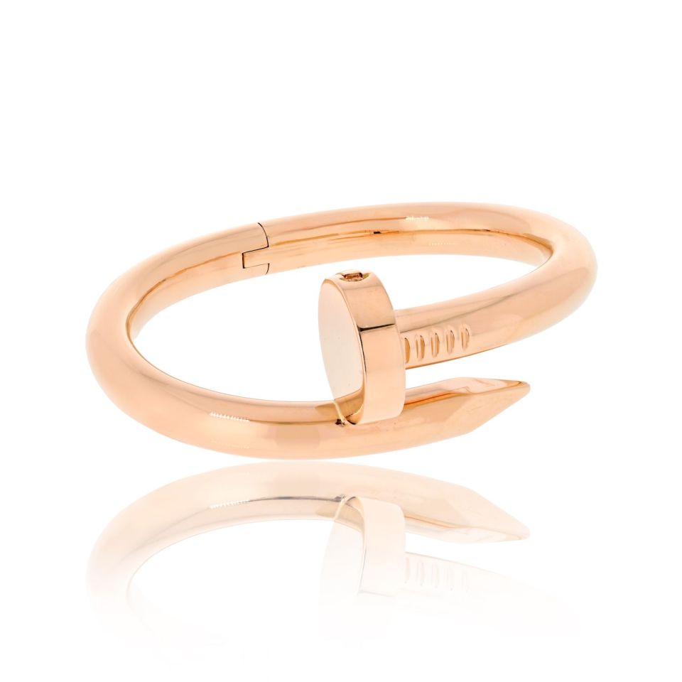 Cartier Juste Un Clou 18K Rose Gold Large Model Size 18 With Paperwork Bracelet - The Back Vault