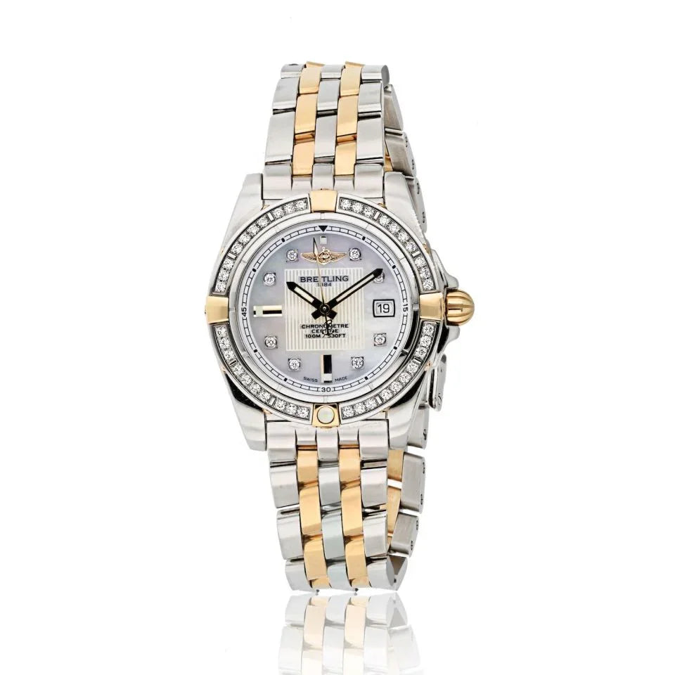 Breitling Starliner Mother Of Pearl Diamond Bezel Watch – The Back