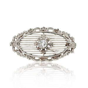 Antique Platinum Antique Diamond Brooch