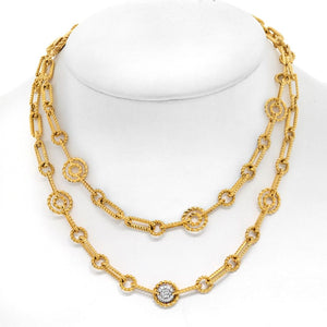 Roberto Coin 18K Yellow Gold 30 inches Long Twisted Link Necklace