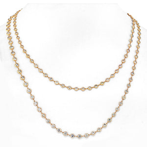 18K Yellow Gold 34 Carat Diamond By The Yard Diamonds by the Yard Necklace