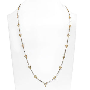 Diamond Platinum 7.50cttw Fancy And Club Shape Diamond Chain Necklace