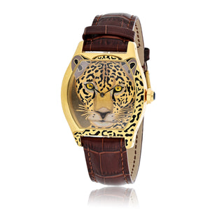 Cartier Tortue Panthère Face Limited Edition Enamel and Yellow Gold Women Wristwatch