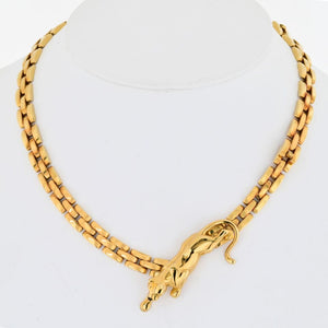 Cartier 18K Yellow Gold Panthere Maillon Link Necklace