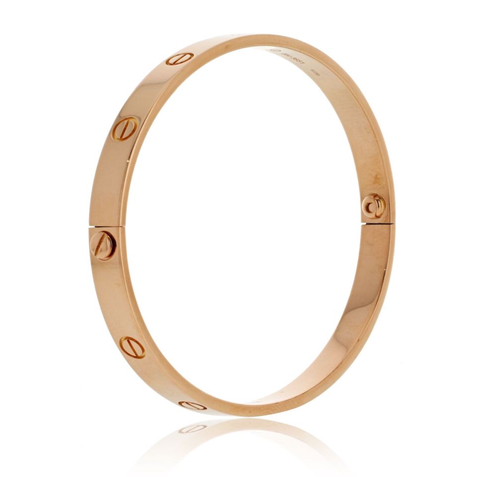 Cartier Love 18K Rose Gold Size 20 Bangle Bracelet - The Back Vault