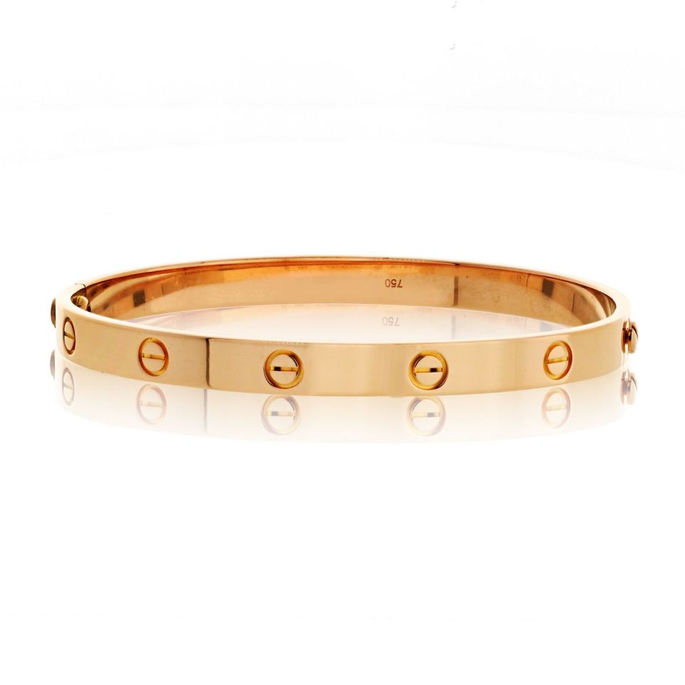 Cartier Love 18K Rose Gold Size 20 Bangle Bracelet - The Back Vault