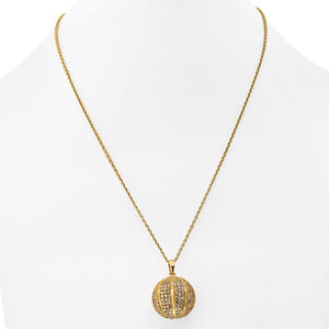 14K Yellow Gold Basketball Pendant