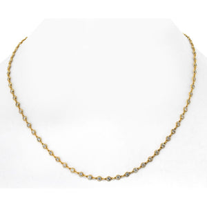 18K Yellow Gold 6.02cttw Diamond By The Yard Necklace