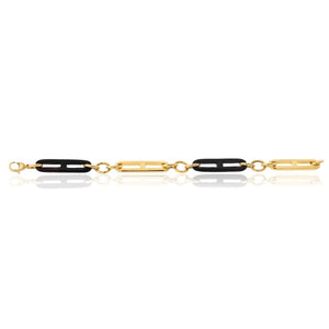 Gucci 18K Yellow Gold Vintage Gold and Wood Bracelet