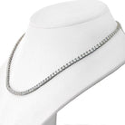Tennis 14K White Gold Diamond Riviera Necklace