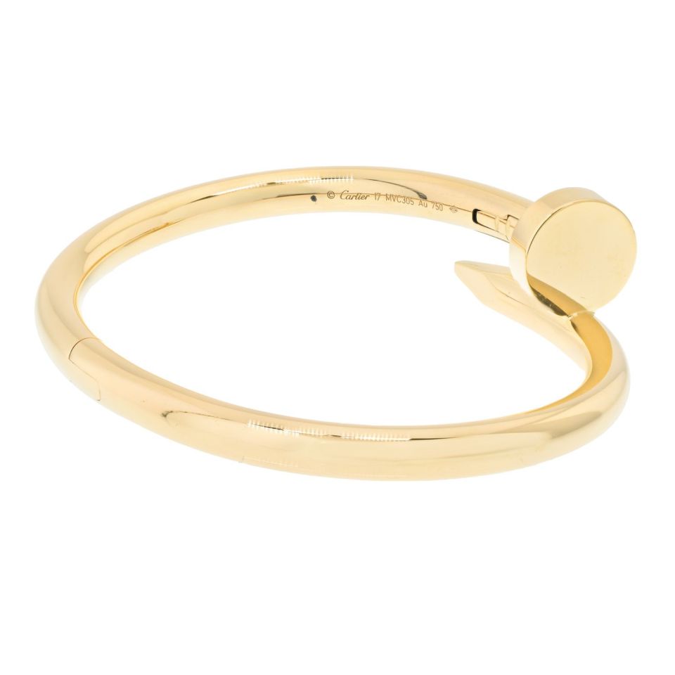 Cartier Juste Un Clou 18K Yellow Gold Medium Model Size 17