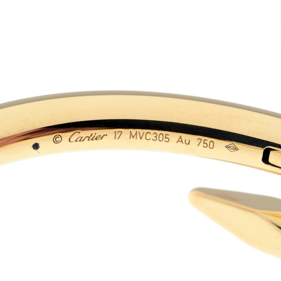 MO- 専用　Cartier K18YG 750 ゴールド Cartier Juste Un Clou 18K Yellow Gold Medium Model Size 17