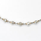 Platinum Diamond By The Yard 36 Inches Chain Diamonds by the Yard Necklace