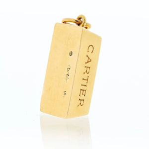 Cartier 18K Yellow Gold 1970's 1 Oz Ingot Bar Pendant