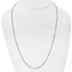 14K White Gold 7.50cttw Diamond By The Yard Chain Necklace