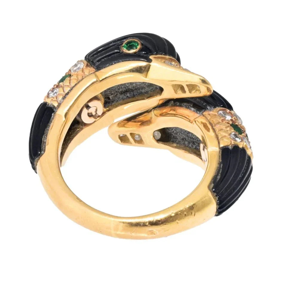 Van Cleef & Arpels 18K Yellow Gold Duck Double Head Ring – The