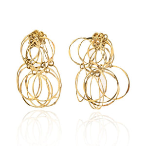 Cartier 18K Yellow Gold 1970's Cascade Earrings