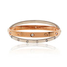 Cartier 18K White And Rose Gold Love 12 Diamonds Size 17 Bracelet - The Back Vault