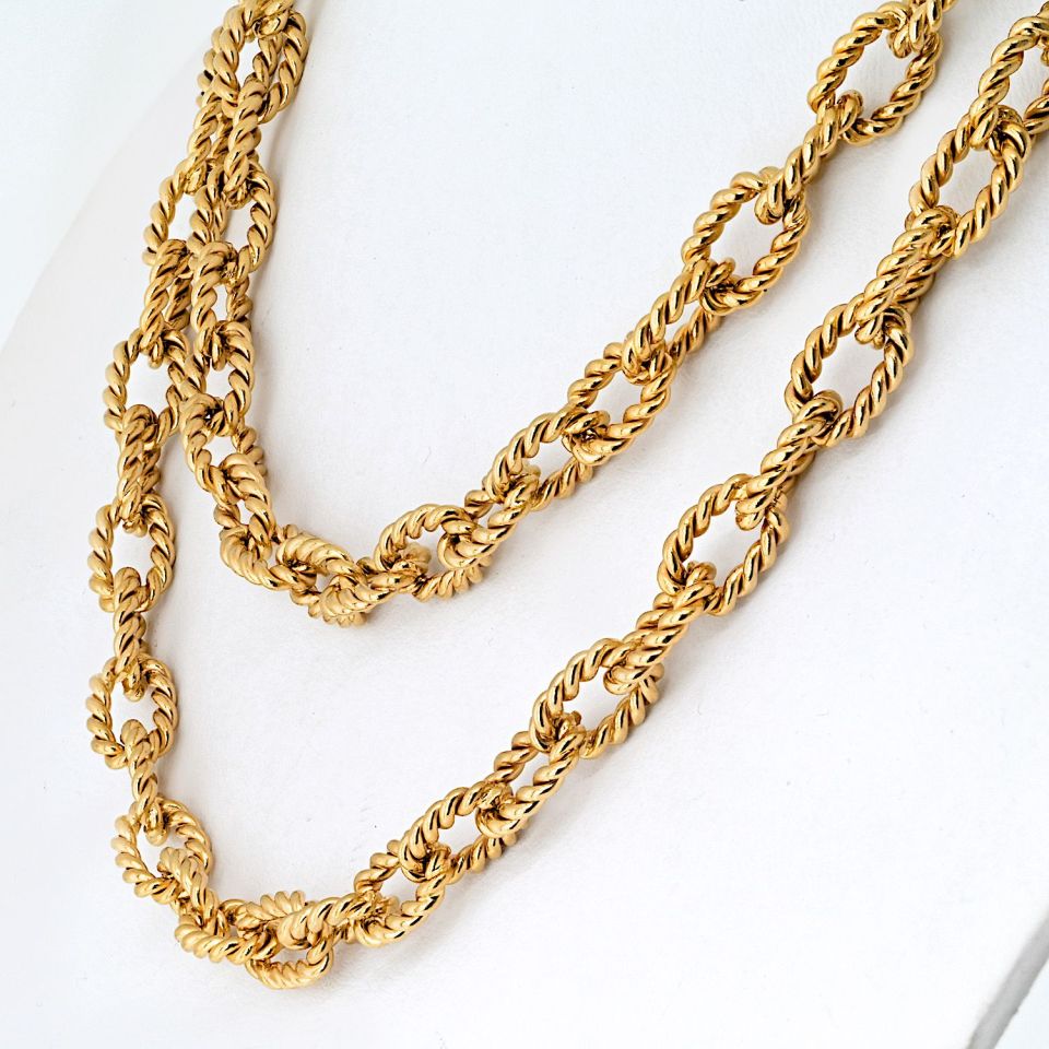 Van Cleef & Arpels 14K Yellow Gold 1960's 34 inches Necklace - The Back Vault
