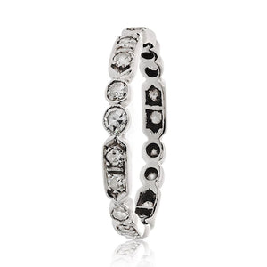 Platinum Delicate Diamond Vintage Eternity Ring