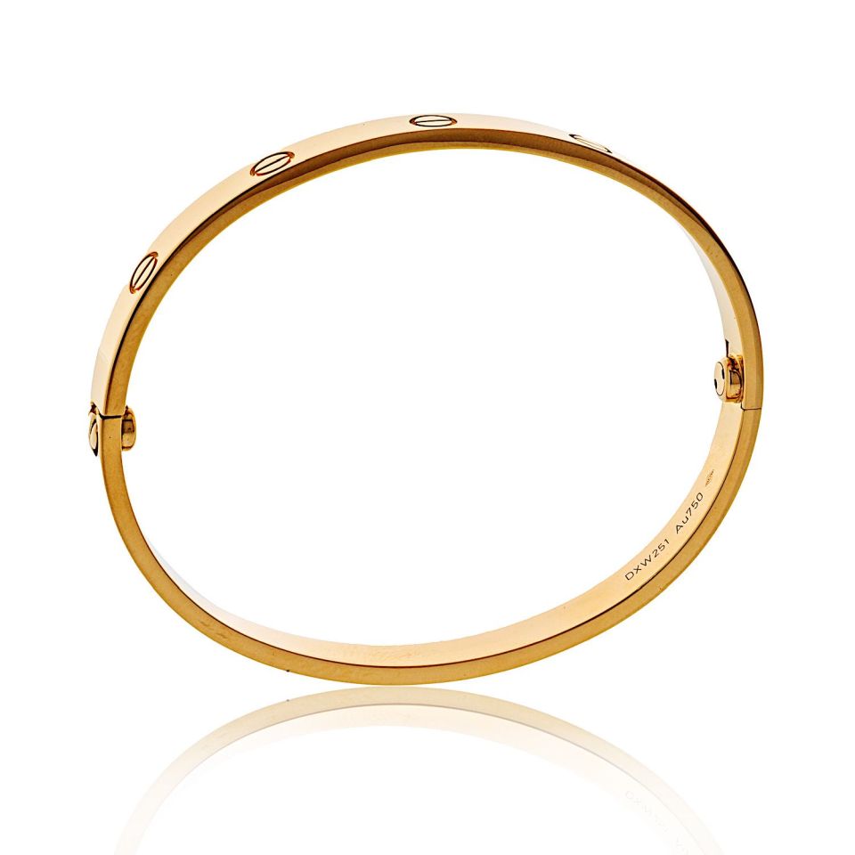 Cartier Love 18K Yellow Gold Size 18 Bracelet - The Back Vault