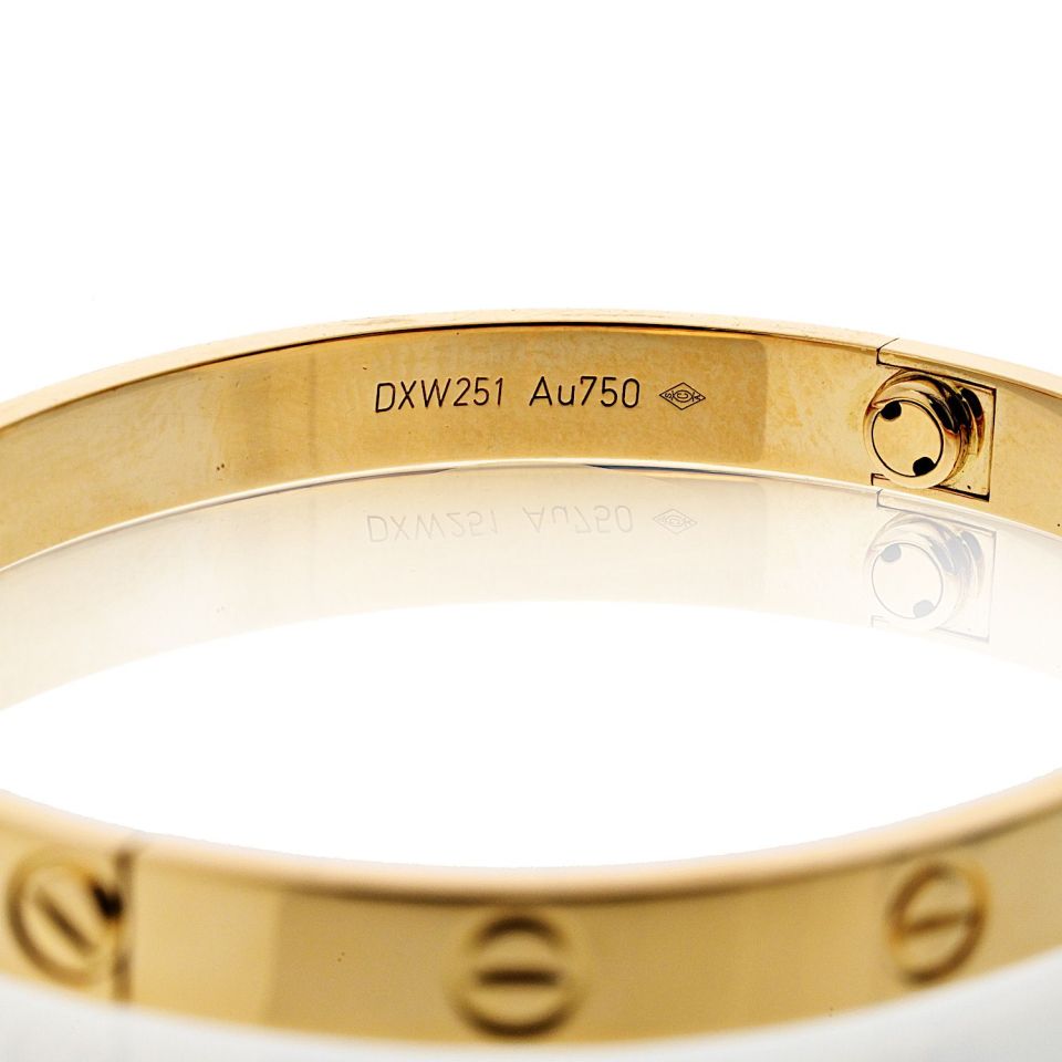Cartier Love 18K Yellow Gold Size 18 Bracelet – The Back Vault