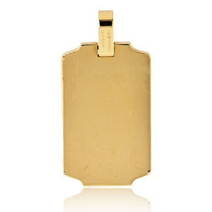 Cartier 18K Yellow Gold ID Tag Pendant