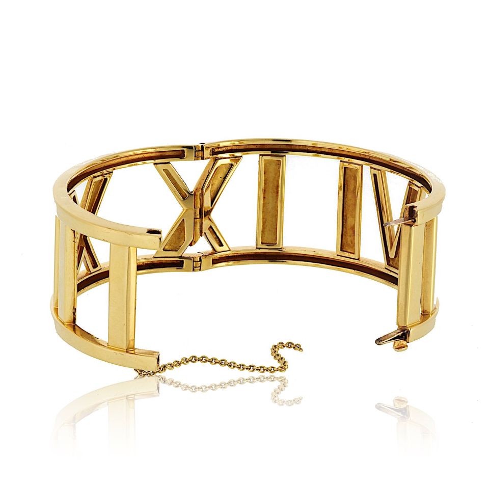 Tiffany 18K Yellow Gold Atlas Hinged Bracelet – The Back Vault