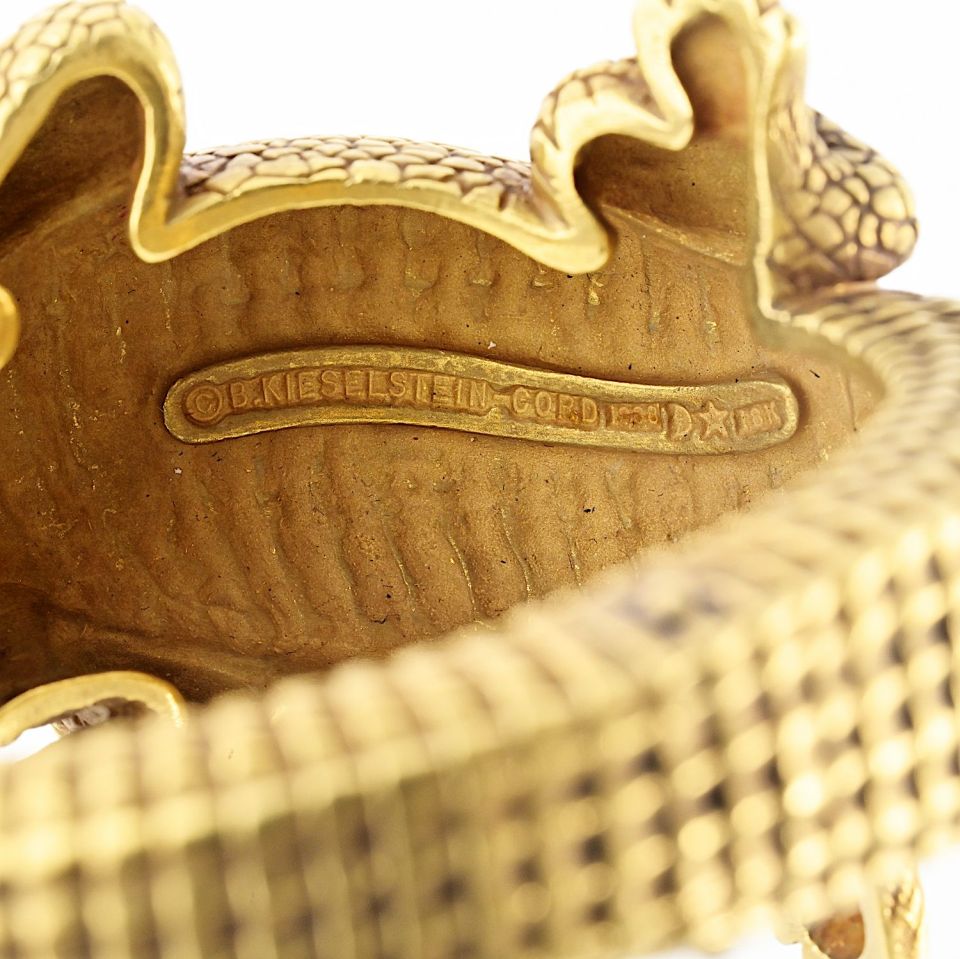 Kieselstein Cord 18K Yellow Gold Alligator Cuff Bracelet – The