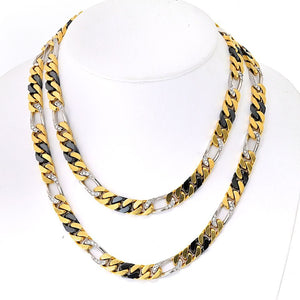 Bvlgari 18K Two Tone Vintage Diamond Link Necklace