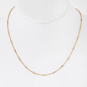 Tiffany & Co. 18K Rose Gold Diamond By The Yard Necklace