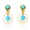 David Webb 18K Yellow Gold Jade And Turquoise Door Knocker Earrings - The Back Vault