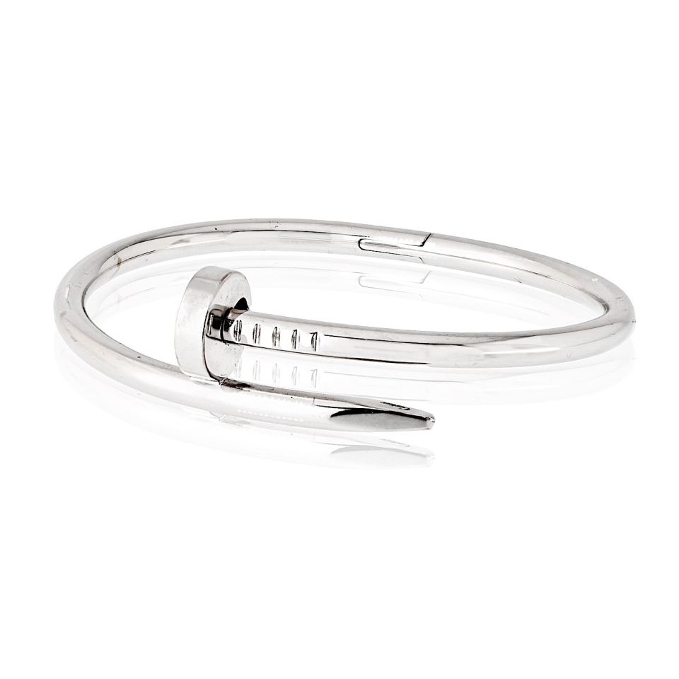 Cartier Juste Un Clou 18K White Gold Size 15 With Pouch Bracelet