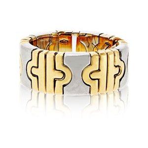 Bvlgari 18K Yellow Gold & Silver Parentesi Ring