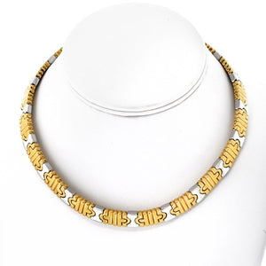 Bvlgari 18K Yellow Gold & Silver Parentisi Collar Necklace