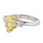 2 carat Pear Shape Diamond Fancy Intense Yellow GIA FYI/VS1 GIA Engagement Ring - The Back Vault