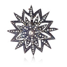 Antqiue Star Rose Cut Diamond Brooch - The Back Vault Jewelry